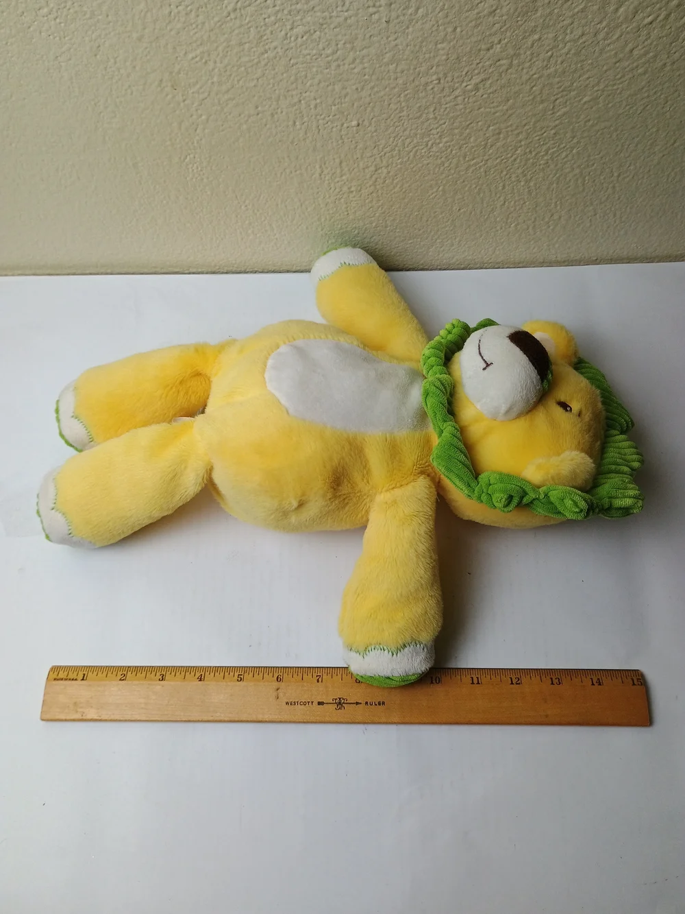 Animal Adventure Soft Yellow & Green Plush Lion Stuffed Animal - Cozy Cuddly Toy
